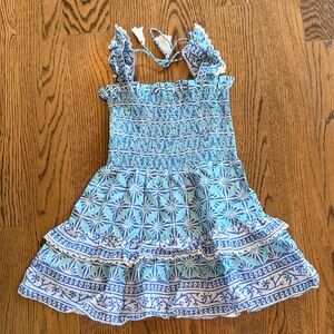 Charming Blue and White Kids Dress